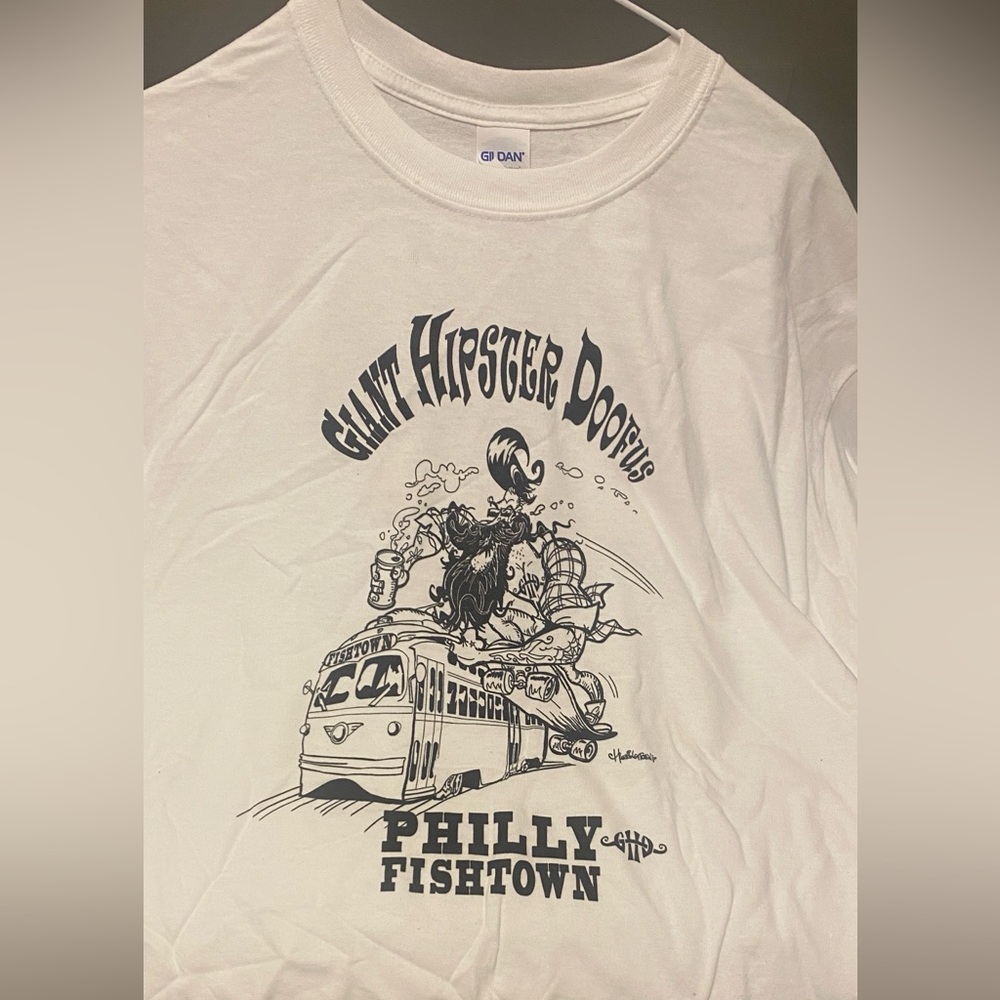 Philadelphia Neighborhoods Custom Made T Shirts Giant Hipster Doofus